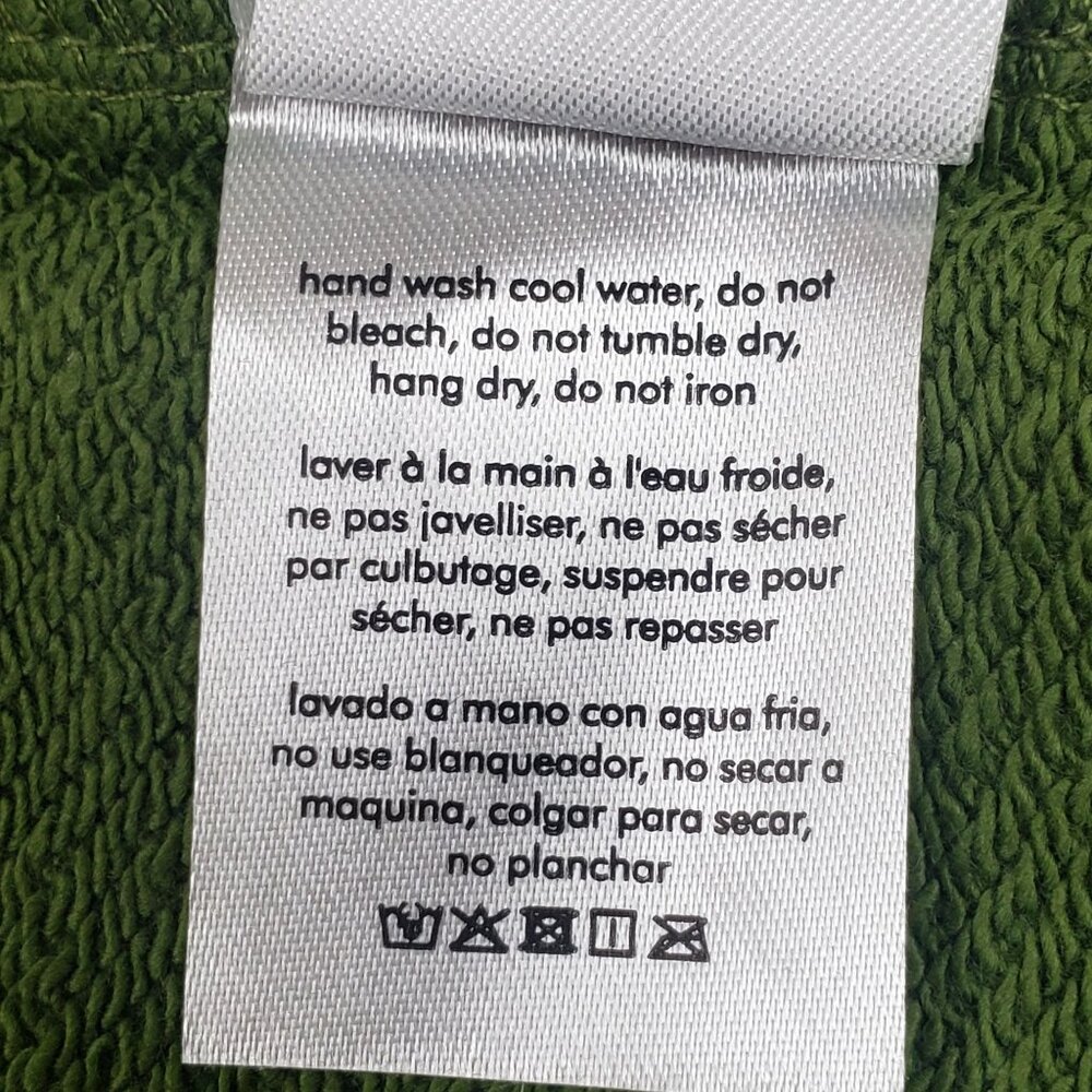 We Wore What Crewneck Sweatshirt Womens Small Colorblocked Hunter Green & Navy - Picture 14 of 16